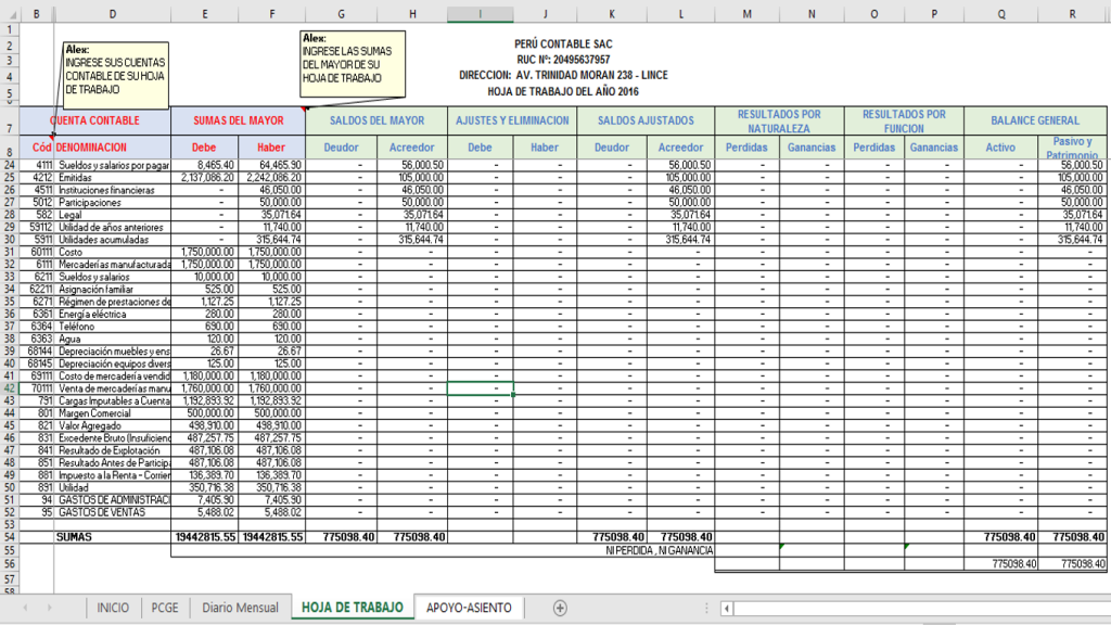 Macro excel Cierre contable automático