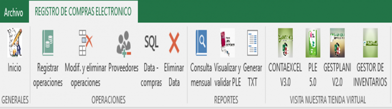 Macro Registro Compras Electrónico