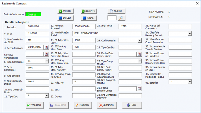 Macro Registro Compras Electrónico