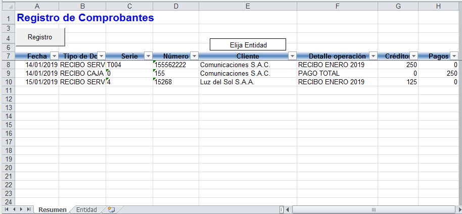 Macro excel Registro y control de deudas