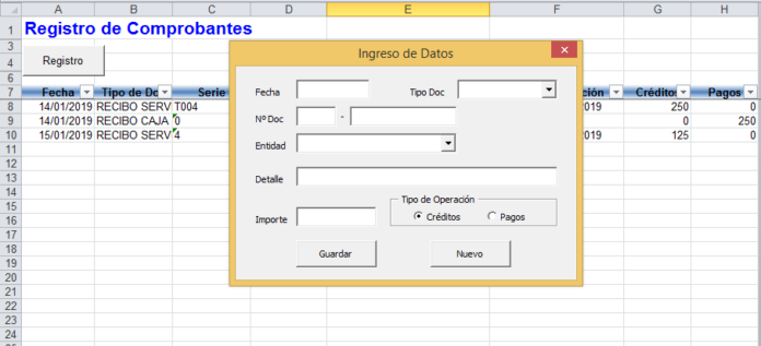 Macro excel Registro y control de deudas