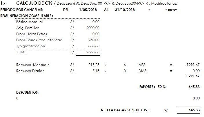 calculo cts