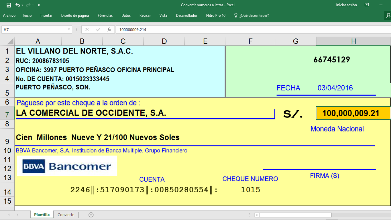 Aplicativo Para Escribir Un Numero En Letras Sin Emplear Macros