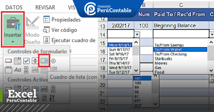Crear un desplegable en Excel