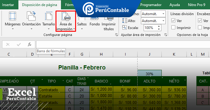 CÓMO CONFIGURAR EL ÁREA DE IMPRESIÓN EN EXCEL