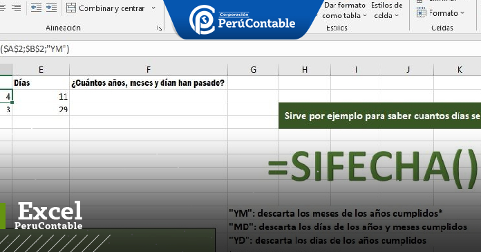 FUNCIÓN SIFECHA Función oculta de Excel