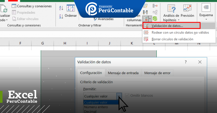 HERRAMIENTA VALIDACIÓN DE DATOS EN EXCEL