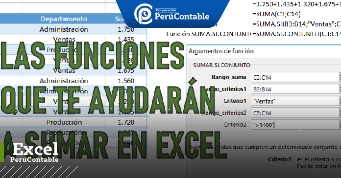 LAS FUNCIONES QUE TE AYUDARÁN A SUMAR EN EXCEL