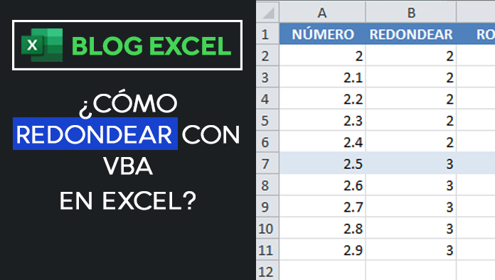 ¿CÓMO REDONDEAR CON VBA EN EXCEL?