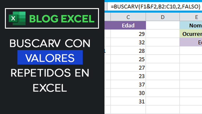 BUSCARV CON VALORES REPETIDOS EN EXCEL