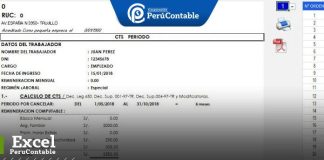 (Plantilla) Cálculo de CTS con horas extra Plantilla Cálculo de CTS con horas extra